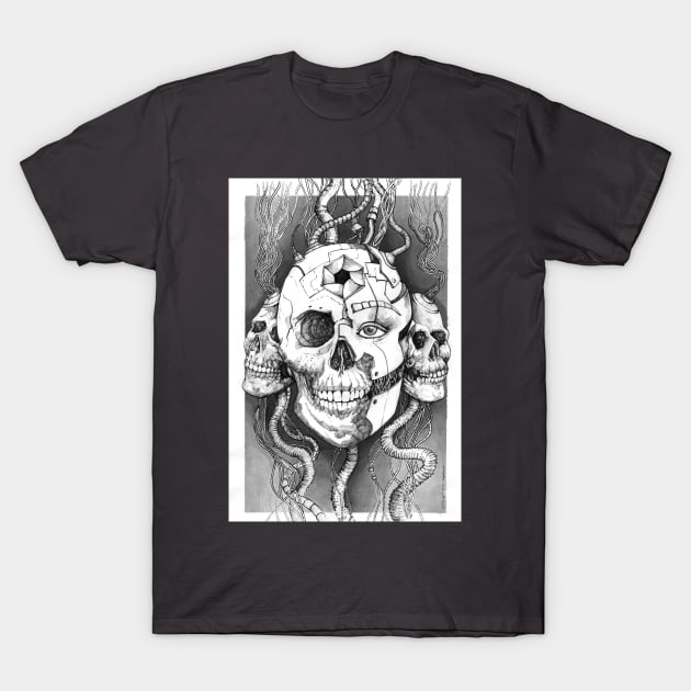 Cyber Skull T-Shirt by Vivi’s Art Service 